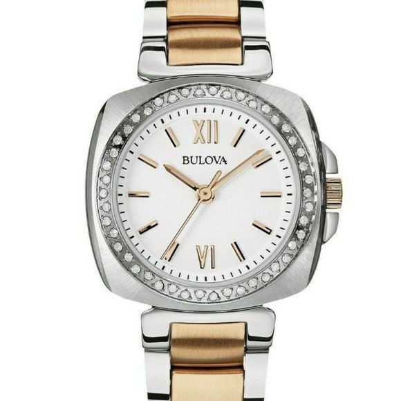 Bulova Women's Two Tone 26mm Diamond Watch